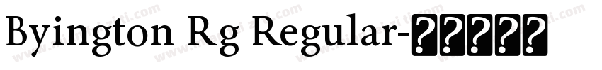 Byington Rg Regular字体转换